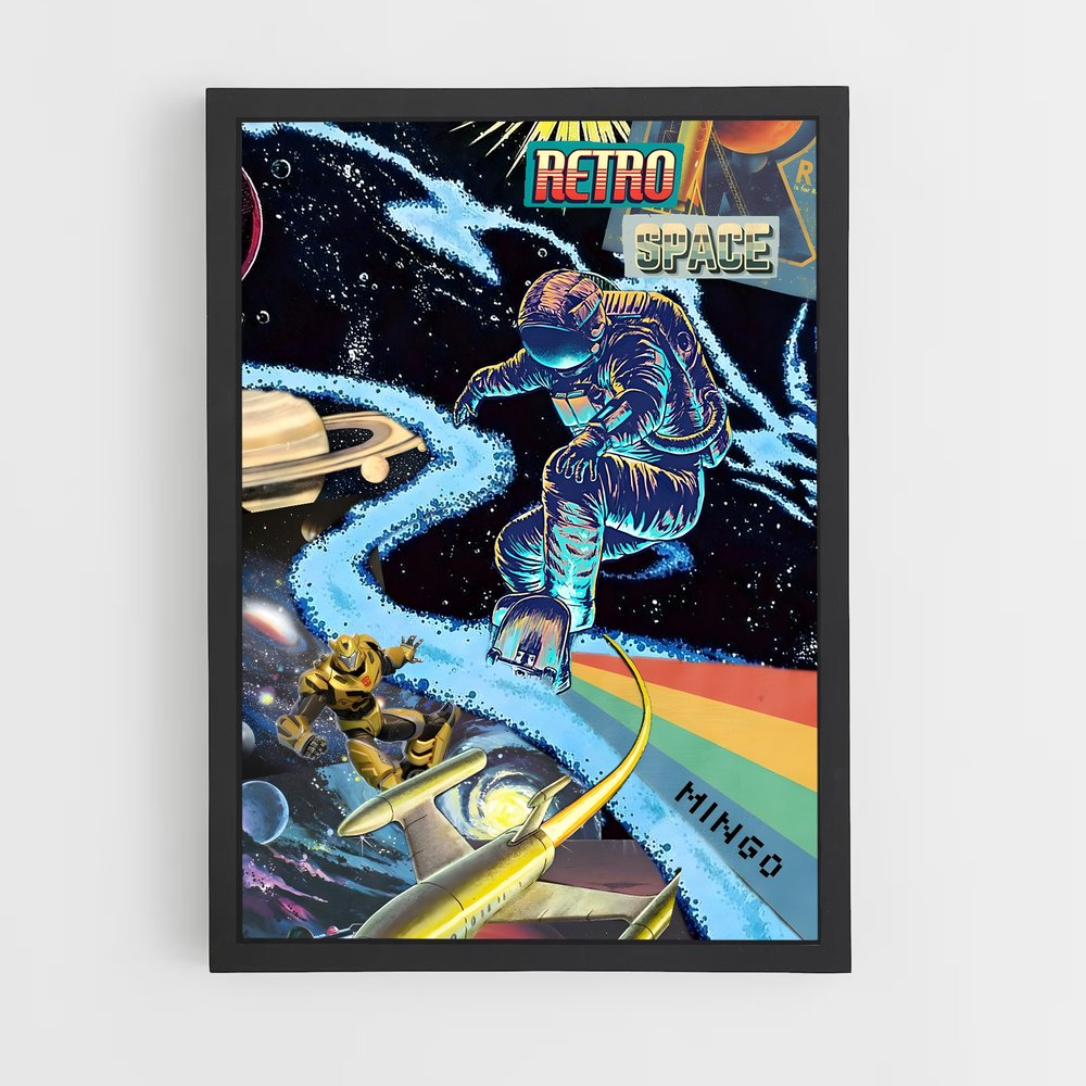 Poster Vintage cosmos énigmatique – affiche Espace rétro (vue 2)